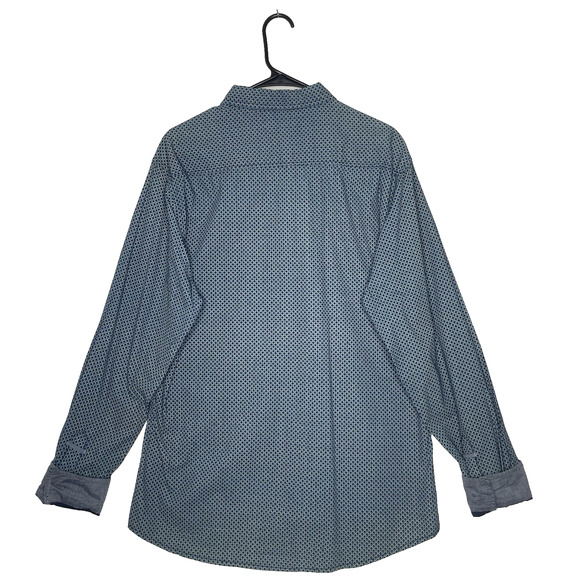 Vtg Smash Mens Shirt Button Up Printed Long Sleeve Flip Cuffs XL Geometric Print - Picture 3 of 10
